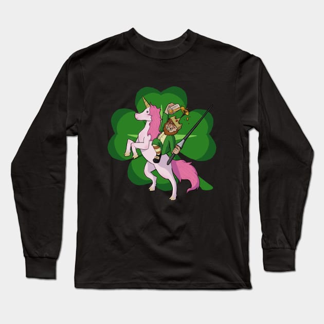 St. Patrick's Day Leprechaun Long Sleeve T-Shirt by KnBDesigns